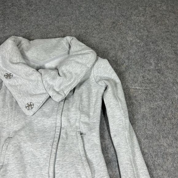 Lululemon Karmacollected Jacket Women’s 4 Heathered Light Grey Full Zip - Picture 2 of 9